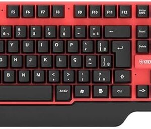 COMBO KROSS TECLADO E MOUSE USB SEM FIO ELEGANCE KE-KM553V1 VERMELHO - Imagem 3