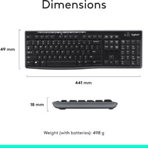 COMBO TECLADO E MOUSE LOGITECH MK270 SEM FIO - Imagem 4