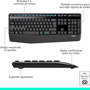 COMBO TECLADO E MOUSE COMFORT MK345 LOGITECH - Imagem 2