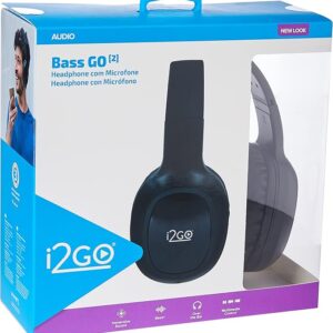 Headphone Com Microfone Bass Go 2 I2GO 1,2m Preto - I2GO Plus - Imagem 1